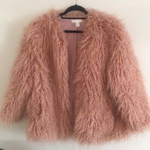 Blush Faux Fur Coat